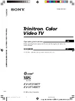 Предварительный просмотр 1 страницы Sony TRINITRON KV-VF14M77 Operating Instructions Manual