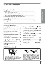 Предварительный просмотр 3 страницы Sony Trinitron KV-XA25 Operating Instructions Manual