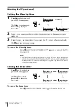 Предварительный просмотр 12 страницы Sony Trinitron KV-XA25 Operating Instructions Manual