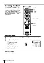 Предварительный просмотр 18 страницы Sony Trinitron KV-XA25 Operating Instructions Manual