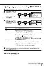 Предварительный просмотр 29 страницы Sony Trinitron KV-XA25 Operating Instructions Manual