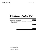 Preview for 1 page of Sony Trinitron KV-XF21M80 Operating Instructions Manual