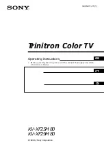 Sony Trinitron KV-XF25M80 Operating Instructions Manual preview