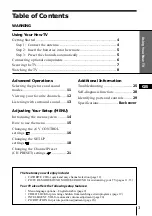 Предварительный просмотр 3 страницы Sony TRINITRON KV-XF29M8J Operating Instructions Manual