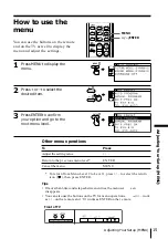 Предварительный просмотр 15 страницы Sony TRINITRON KV-XF29M8J Operating Instructions Manual