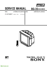 Предварительный просмотр 1 страницы Sony Trinitron KV-XF34M97 Service Manual