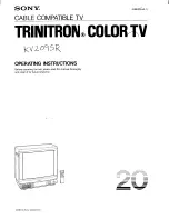 Preview for 1 page of Sony Trinitron KV2095R Operating Instructions Manual