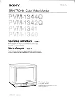 Sony Trinitron PVM-1340 Operating Instructions Manual preview