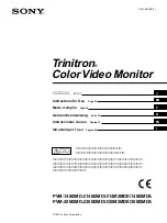 Sony Trinitron PVM-14M2MDA Instructions For Use Manual предпросмотр