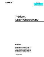 Sony Trinitron PVM-14N1A Owner'S Manual preview