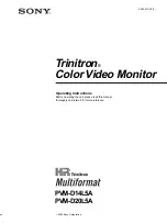 Sony TRINITRON PVM-D14L5A Operating Instructions Manual preview