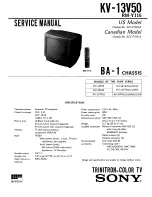 Sony Trinitron RM-Y116 Service Manual preview