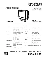 Preview for 1 page of Sony TRINITRON VAIO CDP-220AS Service Manual