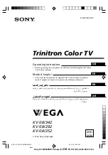 Sony Trinitron WEGA KV-SR292 Operating Instructions Manual preview