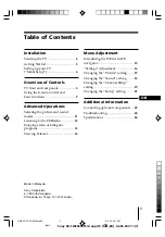 Preview for 3 page of Sony Trinitron WEGA KV-SW292 Operating Instructions Manual