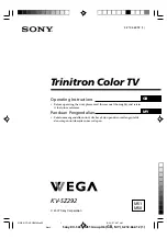 Sony Trinitron WEGA KV-SZ292 Operating Instructions Manual preview