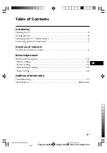 Preview for 3 page of Sony Trinitron WEGA KV-SZ292 Operating Instructions Manual