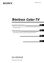 Preview for 1 page of Sony Trinitron Operating Instructions Manual