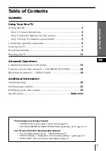 Preview for 3 page of Sony Trinitron Operating Instructions Manual