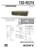 Sony TXD-RE210 Service Manual preview