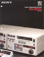 Sony U-matic VO-9850 Brochure & Specs preview