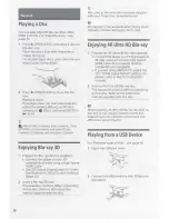 Preview for 16 page of Sony UBP-X1100ES Operating Instructions Manual