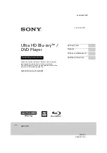 Sony UBP-X700 Operating Instructions Manual preview