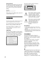 Preview for 2 page of Sony UHP-H1 Operating Instructions Manual