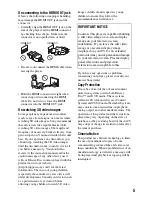 Preview for 5 page of Sony UHP-H1 Operating Instructions Manual