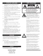 Preview for 2 page of Sony UNIONEP520C7 Installation And Operation Instructions Manual