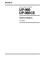 Предварительный просмотр 1 страницы Sony UP-960 Service Manual