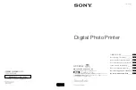 Sony UP-CR25L Owner'S Manual предпросмотр