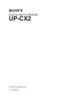 Предварительный просмотр 1 страницы Sony UP-CX2 Service Manual