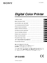 Sony UP-D23MD Manual предпросмотр