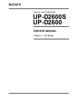 Preview for 1 page of Sony UP-D2600 Service Manual