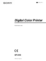 Sony UP-D55 Instructions For Use Manual preview