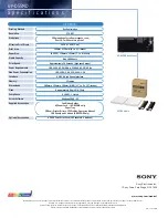 Предварительный просмотр 2 страницы Sony UP-D55 Specification Sheet