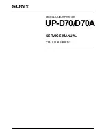 Preview for 1 page of Sony UP-D70 Service Manual