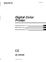 Sony UP-D70XR Instructions For Use Manual предпросмотр