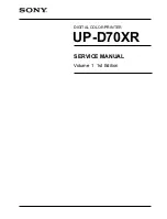 Sony UP-D70XR Service Manual предпросмотр