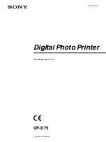 Sony UP-D75 Operating Instructions Manual preview