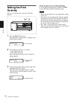 Preview for 12 page of Sony UP-D75 Operating Instructions Manual