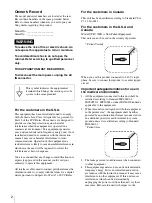 Preview for 2 page of Sony UP-D77MD Instructions For Use Manual