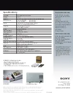 Preview for 2 page of Sony UP-DR80MD Specifications