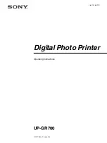 Preview for 1 page of Sony UP-GR700 Operating Instructions Manual