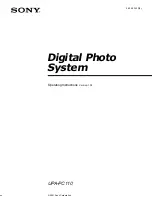 Sony UPA-PC110 Operating Instructions Manual предпросмотр