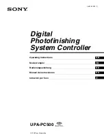 Preview for 1 page of Sony UPA-PC500 Operating Instructions Manual