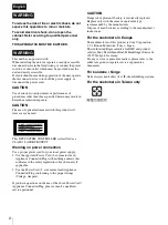 Preview for 2 page of Sony UPA-PC700 Installation Manual