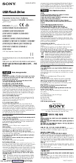 Sony USM4GR Operating Instructions preview