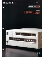 Preview for 1 page of Sony UVW-1200 Specifications